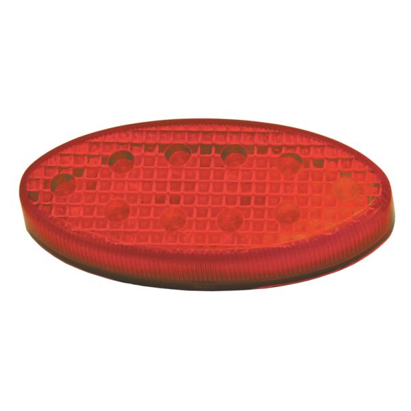 10 Diode LED Oval Light Red, Pair