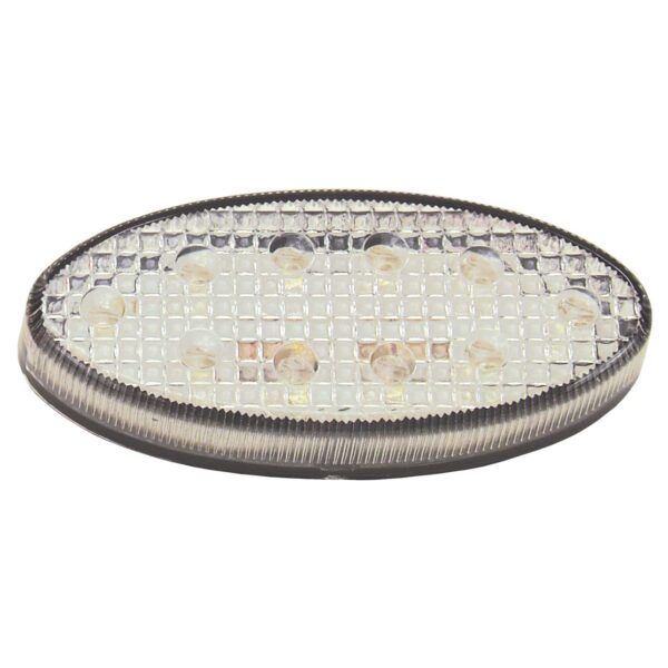 10 Diode LED Oval Light Clear/White, Pair