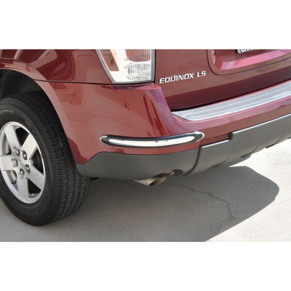 Deluxe Black/Chrome Bumper Guards 19 3/4", Pair