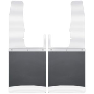 Husky Kick Back Mud Flaps Front 12" Wide - Stainless Steel Top and Wt 17098