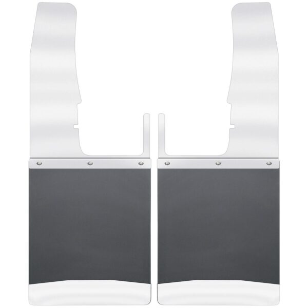 Husky Kick Back Mud Flaps Front 12" Wide - Stainless Steel Top and Wt 17098