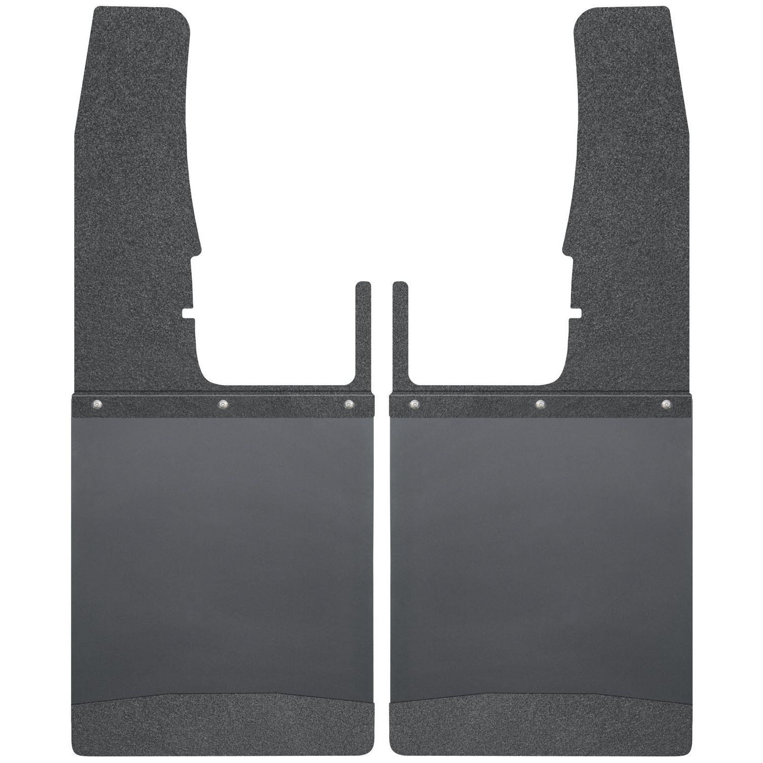 Husky Kick Back Mud Flaps Front 12" Wide - Black Top and Black Wt 17103