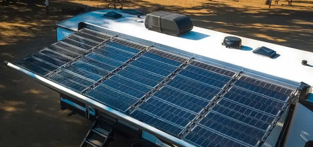 RV solar power setup